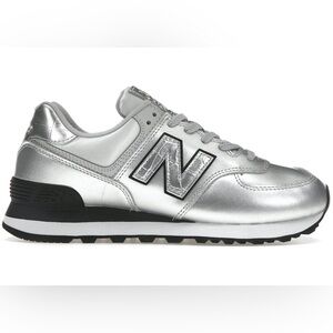 Silver New Balance 574